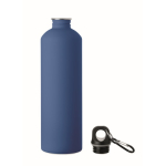 Gourde en inox recyclé avec finition caoutchoutée et mousqueton 750 ml couleur bleu roi deuxième vue