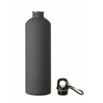 Gourde en inox recyclé avec finition caoutchoutée et mousqueton 750 ml couleur bleu marine deuxième vue