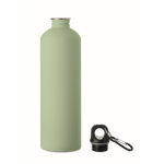 Gourde en inox recyclé avec finition caoutchoutée et mousqueton 750 ml couleur vert menthe deuxième vue