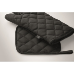 Set de cuisine en coton recyclé avec coutures matelassées 180 g/m² couleur noir troisième vue photographique