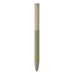 Stylo en aluminium recyclé à mécanisme rotatif et finition caoutchouc couleur vert menthe sixième vue