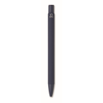 Coffret avec stylo en aluminium recyclé et porte-clés en similicuir couleur bleu huitième vue