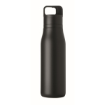 Gourde isotherme en inox recyclé avec anse et ouverture facile 500 ml couleur noir cinquième vue