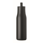 Gourde isotherme en inox recyclé avec anse et ouverture facile 500 ml couleur noir sixième vue