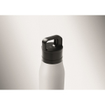 Gourde isotherme en inox recyclé avec anse et ouverture facile 500 ml couleur blanc troisième vue photographique