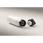 Gourde isotherme en inox recyclé avec anse et ouverture facile 500 ml couleur blanc quatrième vue photographique