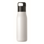 Gourde isotherme en inox recyclé avec anse et ouverture facile 500 ml couleur blanc cinquième vue