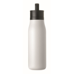 Gourde isotherme en inox recyclé avec anse et ouverture facile 500 ml couleur blanc sixième vue