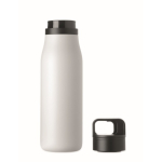 Gourde isotherme en inox recyclé avec anse et ouverture facile 500 ml couleur blanc septième vue