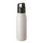 Gourde isotherme en inox recyclé avec anse et ouverture facile 500 ml couleur blanc huitième vue