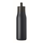 Gourde isotherme en inox recyclé avec anse et ouverture facile 500 ml couleur bleu marine sixième vue
