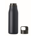 Gourde isotherme en inox recyclé avec anse et ouverture facile 500 ml couleur bleu marine septième vue