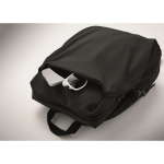 Sac à dos en nylon déperlant compatible avec ordinateur portable 16” couleur noir cinquième vue photographique