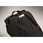 Sac à dos en nylon déperlant compatible avec ordinateur portable 16” couleur noir sixième vue photographique