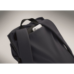 Sac à dos en nylon déperlant compatible avec ordinateur portable 16” couleur bleu marine sixième vue photographique