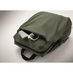 Sac à dos en nylon déperlant compatible avec ordinateur portable 16” couleur vert foncé cinquième vue photographique