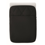 Housse pour ordinateur en nylon matelassé avec poche avant 15'' couleur noir troisième vue