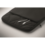 Housse pour ordinateur en nylon matelassé avec poche avant 15'' couleur noir cinquième vue photographique