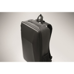 Sac à dos pour ordinateur en RPET 600D avec face avant rigide 15'' couleur noir cinquième vue photographique