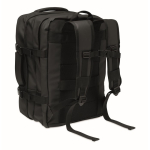 Sac à dos extensible en RPET 600D avec sangle trolley 20 L couleur noir deuxième vue
