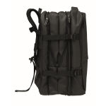 Sac à dos extensible en RPET 600D avec sangle trolley 20 L couleur noir sixième vue