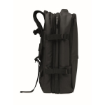 Sac à dos extensible en RPET 600D avec sangle trolley 20 L couleur noir septième vue