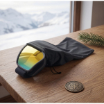 Masque de ski verres effet miroir, protection UV400 et anti-rayures couleur orange deuxième vue d'ambiance