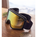 Masque de ski verres effet miroir, protection UV400 et anti-rayures couleur orange troisième vue d'ambiance
