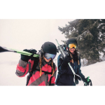 Masque de ski verres effet miroir, protection UV400 et anti-rayures couleur orange troisième vue d'ambiance 2
