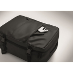 Sac à dos cabine extensible en RPET 600D avec plusieurs poches 20 L couleur noir vue photographique