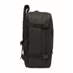 Sac à dos cabine extensible en RPET 600D avec plusieurs poches 20 L couleur noir dixième vue