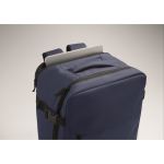 Sac à dos cabine extensible en RPET 600D avec plusieurs poches 20 L couleur bleu cinquième vue photographique