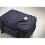 Sac à dos cabine extensible en RPET 600D avec plusieurs poches 20 L couleur bleu vue photographique
