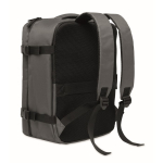 Sac à dos cabine extensible en RPET 600D avec plusieurs poches 20 L couleur gris foncé troisième vue