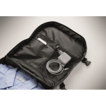 Sac à dos cabine extensible en RPET 600D avec plusieurs poches 20 L couleur gris foncé vue thématique photographique