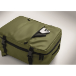 Sac à dos cabine extensible en RPET 600D avec plusieurs poches 20 L couleur vert militaire vue photographique