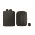 Sac à dos de voyage en RPET 600D avec sac sous vide et pompe 18 L couleur noir troisième vue