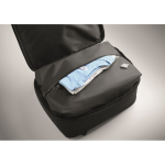 Sac à dos de voyage en RPET 600D avec sac sous vide et pompe 18 L couleur noir vue photographique