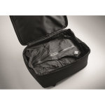 Sac à dos de voyage en RPET 600D avec sac sous vide et pompe 18 L couleur noir vue photographique