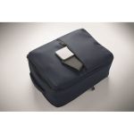 Sac à dos de voyage en RPET 600D avec sac sous vide et pompe 18 L couleur bleu marine septième vue photographique