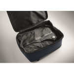 Sac à dos de voyage en RPET 600D avec sac sous vide et pompe 18 L couleur bleu marine vue photographique