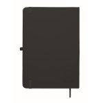 Set de carnet A5 en PU avec stylo bleu et pages lignées couleur noir cinquième vue