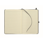 Set de carnet A5 en PU avec stylo bleu et pages lignées couleur noir sixième vue
