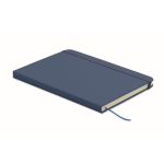 Set de carnet A5 en PU avec stylo bleu et pages lignées couleur bleu quatrième vue