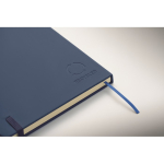 Set de carnet A5 en PU avec stylo bleu et pages lignées couleur bleu quatrième vue photographique