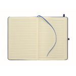 Set de carnet A5 en PU avec stylo bleu et pages lignées couleur bleu sixième vue
