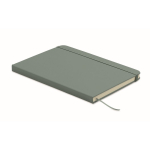 Set de carnet A5 en PU avec stylo bleu et pages lignées couleur noir mat quatrième vue