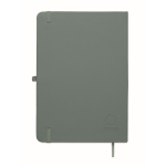Set de carnet A5 en PU avec stylo bleu et pages lignées couleur noir mat cinquième vue