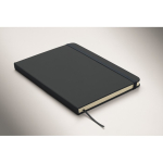 Set de carnet A5 en PU avec stylo bleu et pages lignées couleur bleu marine troisième vue photographique