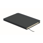 Set de carnet A5 en PU avec stylo bleu et pages lignées couleur bleu marine quatrième vue